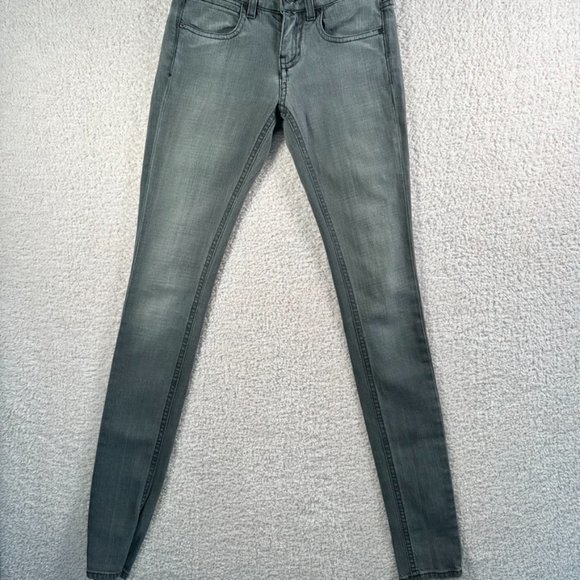 Stella McCartney Jeans Women's 25 Gray Skinny Denim Size 25 (26x34) Fall Utility - Picture 2 of 16